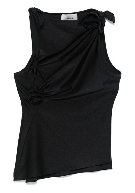 Top asimmetrico in nero Coperni - donna