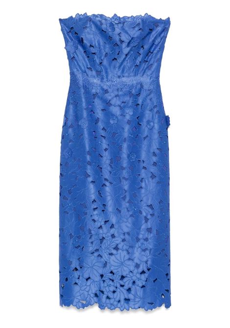 Abito midi in raso blu Costarellos - donna