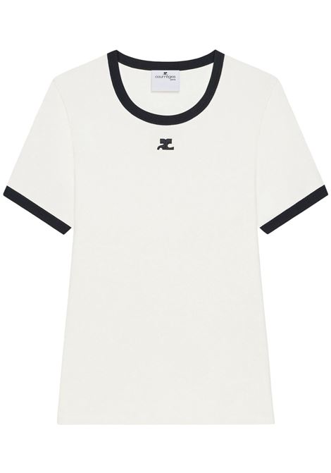 White Heritage T-shirt Courrèges - women COURRÈGES | T-shirt | 125JTS017JS02030083