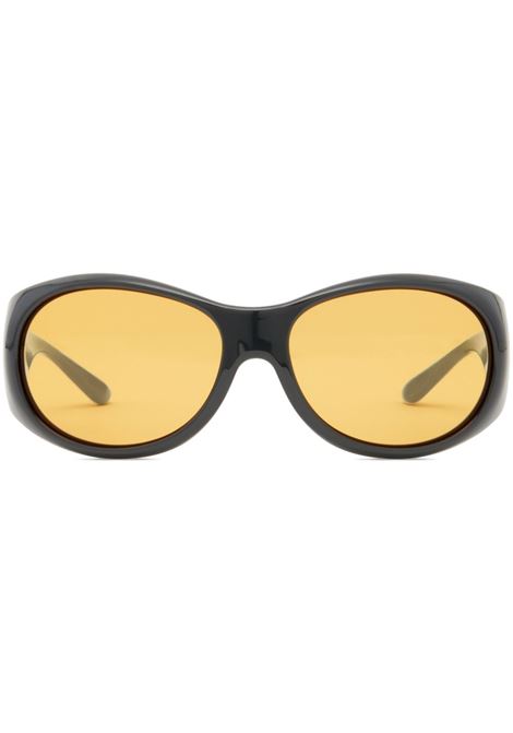 Black and yellow Hybrid 01 round-frame sunglasses Courrèges - women COURRÈGES | Sunglasses | 223ALU009AC0006B103