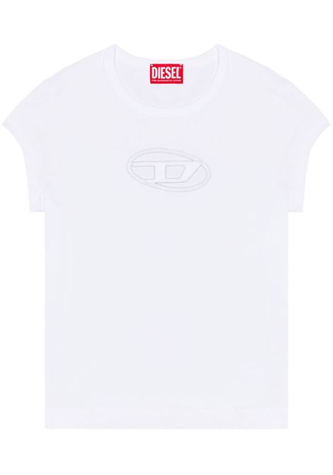 T-shirt T-Angie con dettaglio cut-out in bianco Diesel - donna DIESEL | A062680AFAA100