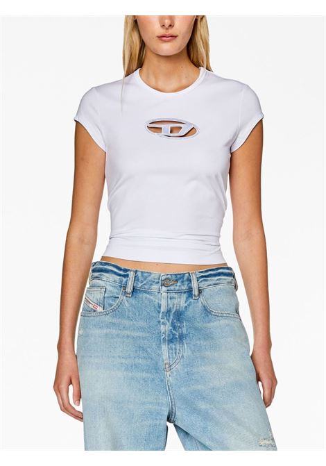 T-shirt T-Angie con dettaglio cut-out in bianco Diesel - donna DIESEL | A062680AFAA100