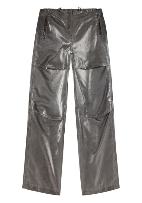 Grey metallic effect p-rodige trousers Diesel - women