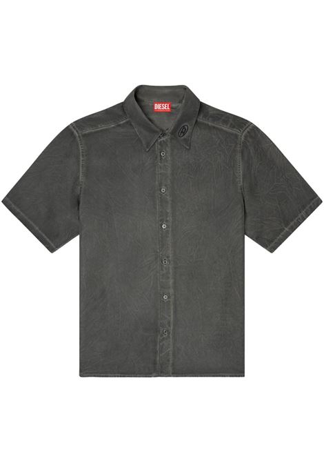 Camicia S-Leon a maniche corte in nero Diesel - unisex