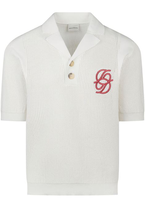 Polo in maglia in bianco Drôle de monsieur - uomo DRÔLE DE MONSIEUR | Polo | GPO171CO207CM