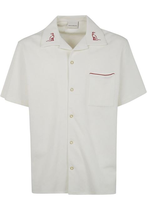 White embroidered collar shirt Drôle de monsieur - men DRÔLE DE MONSIEUR | Shirts | GSH223CO162OW