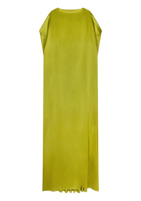 Lime green diria satin-finish dress Dries van noten - women DRIES VAN NOTEN | Dresses | 2510110351032607