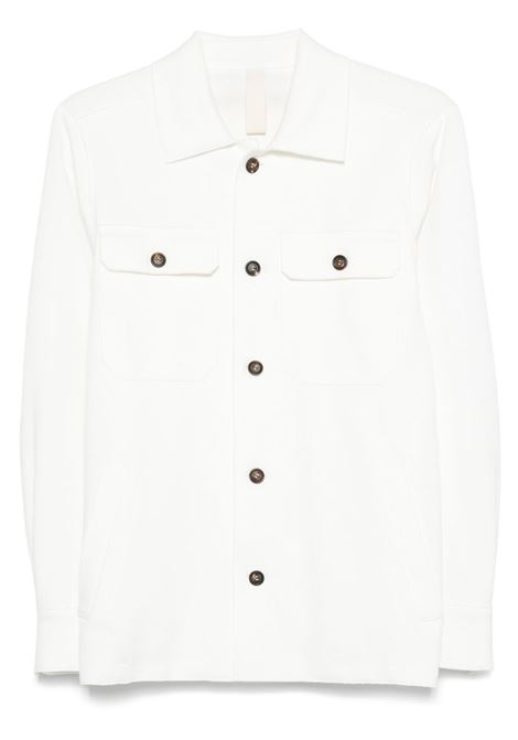 White classic-collar shirt jacket Eleventy - men