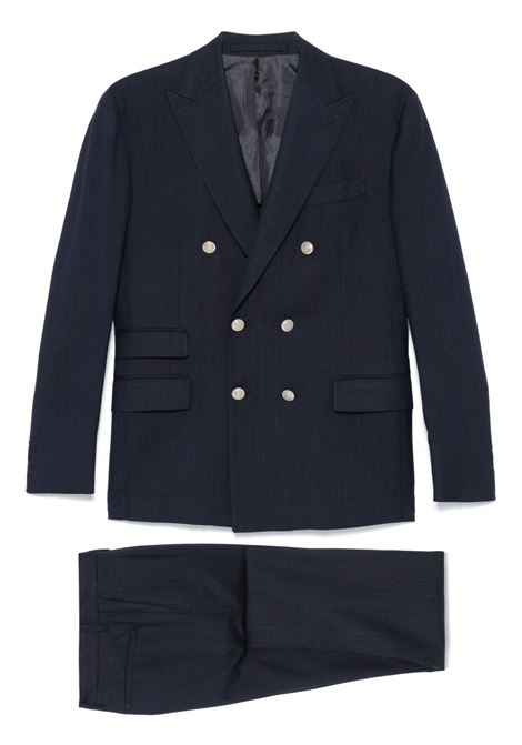 Blue peak-lapels suit Eleventy - men