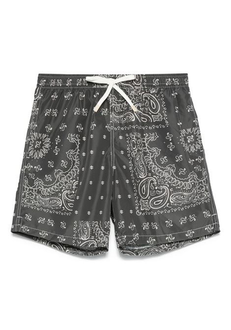 Black paisley-print swim shorts Eleventy - men