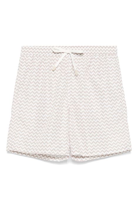 Beige chevron-print swim shorts Eleventy - men ELEVENTY | K75BEAK03NYL0K01102