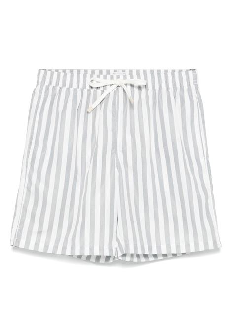 Grey striped swim shorts Eleventy - men