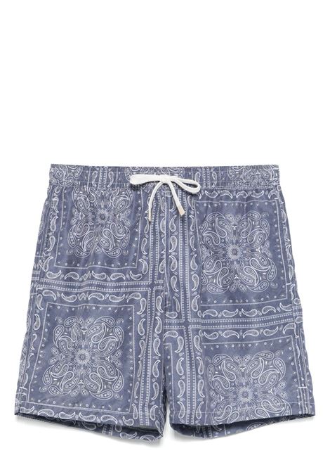 Imperial blue bandana-print swim shorts Eleventy - men ELEVENTY | K75BEAK03NYL0K02008