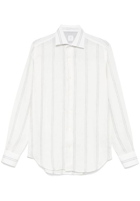 Camicia a righe in bianco Eleventy - uomo