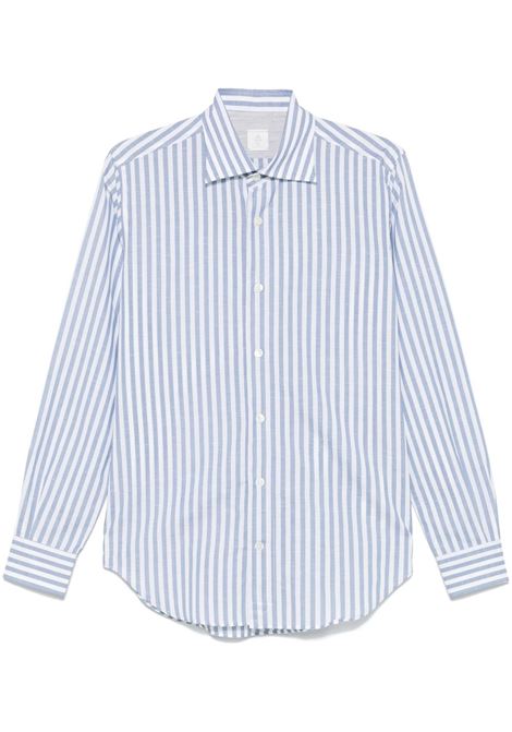 Camicia a righe in blu Eleventy - uomo