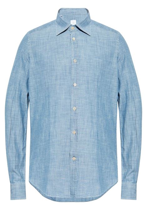 Camicia a maniche lunghe in blu Eleventy - uomo