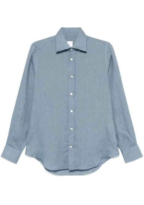 Imperial blue linen shirt Eleventy - men