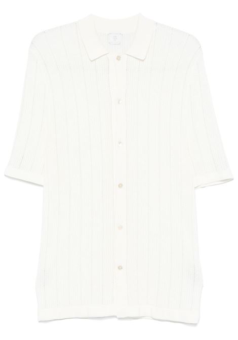 Camicia in maglia in bianco eleventy - uomo