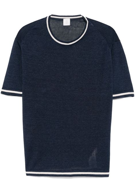 Blue fine-knit T-shirt Eleventy - men