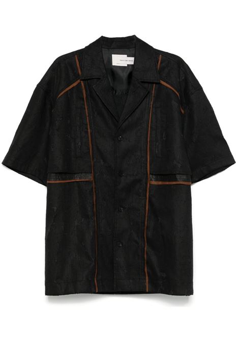 Camicia con design patchwork in nero Feng chen wang - uomo FENG CHEN WANG | Camicie | FUS19SR09BLK