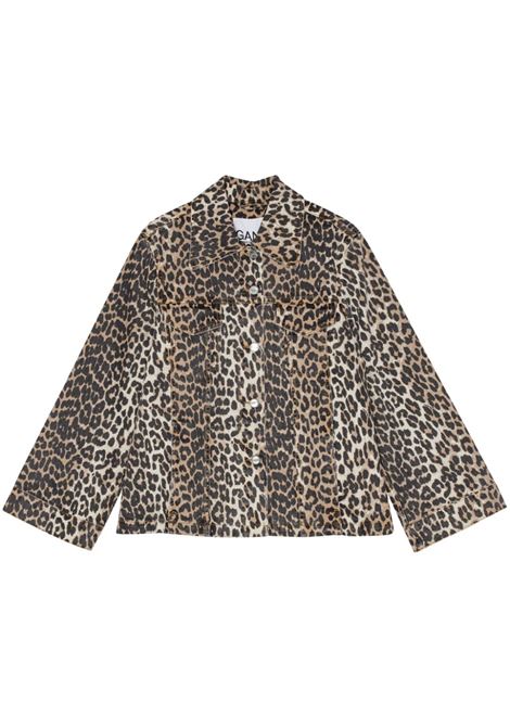 Giacca con stampa animalier Ganni - donna