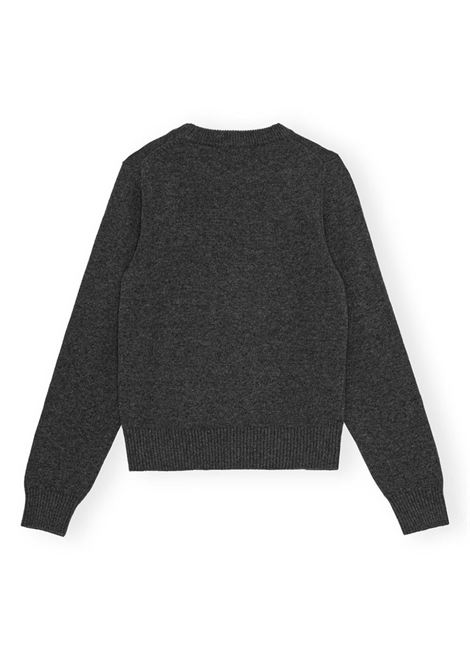 Maglione con ricamo in grigio Ganni - donna GANNI | K2370084