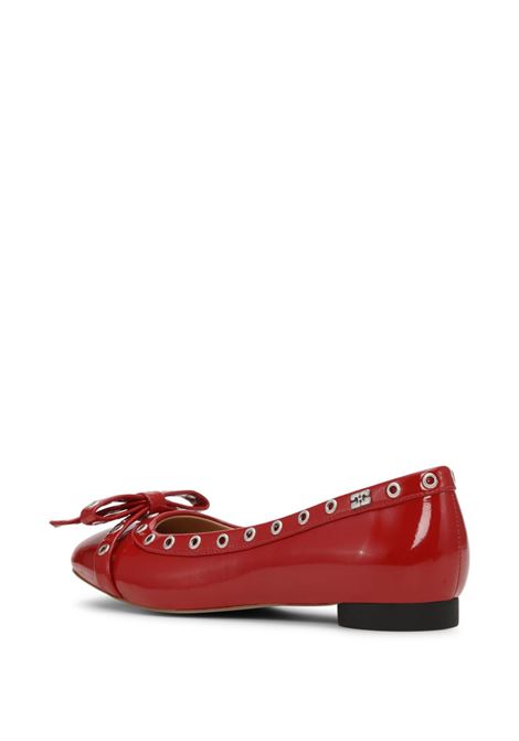 Ballerine con occhielli in rosso Ganni - donna GANNI | S2757474