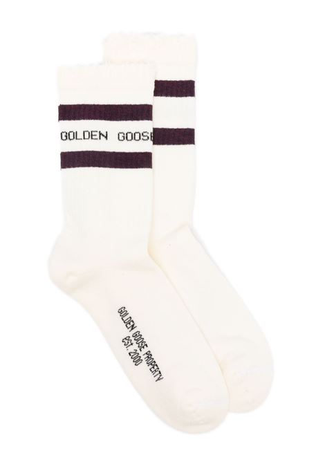 White distressed-finish socks Golden goose - unisex GOLDEN GOOSE | Socks | GUP00883P00048782888