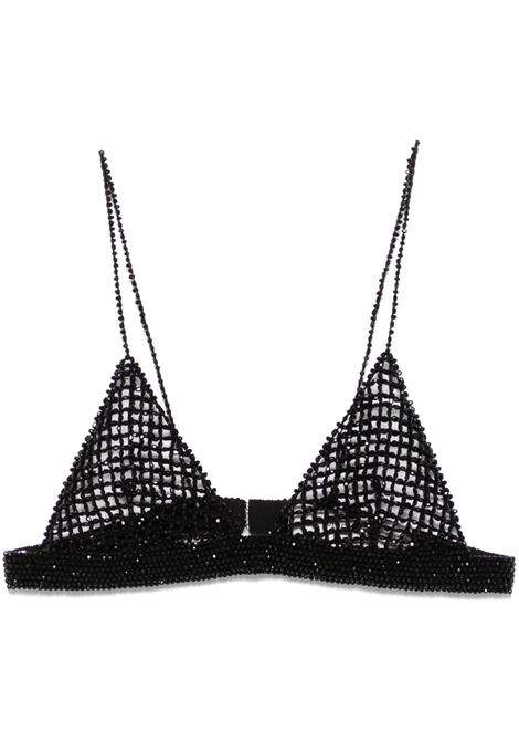 Black beaded crochet bra top Golden goose - women GOLDEN GOOSE | Top | GWP02270P00197590100