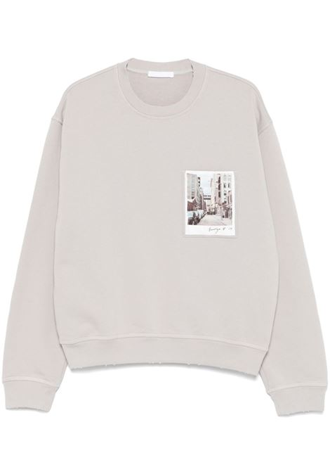 Grey postcard sweatshirt Helmut lang - men HELMUT LANG | Sweatshirts | O10HM523B00