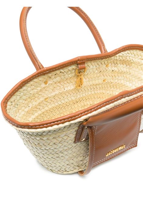 Borsa tote le petit panier soli in beige e marrone - JACQUEMUS donna JACQUEMUS | 223BA0443072811