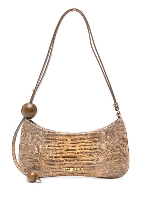 Beige le bisou perle shoulder bag Jacquemus - women