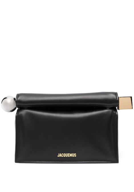 Borsa clutch la pochette rond carre in nero - JACQUEMUS donna JACQUEMUS | 233BA3563171990