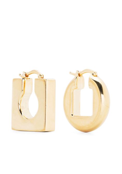 Orecchini Les Boucles Rond Carre in oro - JACQUEMUS donna JACQUEMUS | 233JW5675845270