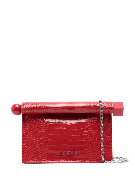 Red La Petite Rond carré Clutch Jacquemus - women