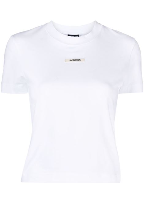 T-shirt le tshirt gros grain in bianco - JACQUEMUS donna JACQUEMUS | 241JS1332031100