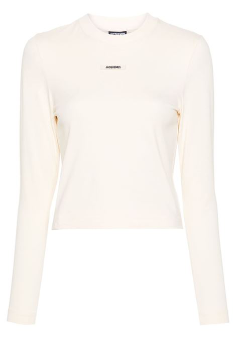 T-shirt a maniche lunghe le tshirt gros grain in beige - JACQUEMUS donna JACQUEMUS | 241JS1552031130