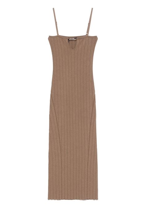 Light brown la robe Sierra à bretelles midi dress Jacquemus - women