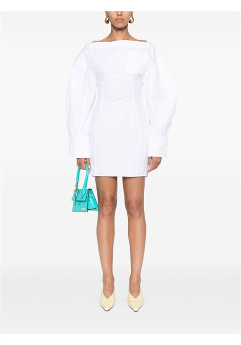 Miniabito a maniche lunghe la robe chemise casaco in bianco Jacquemus - donna JACQUEMUS | 243DR1991520100