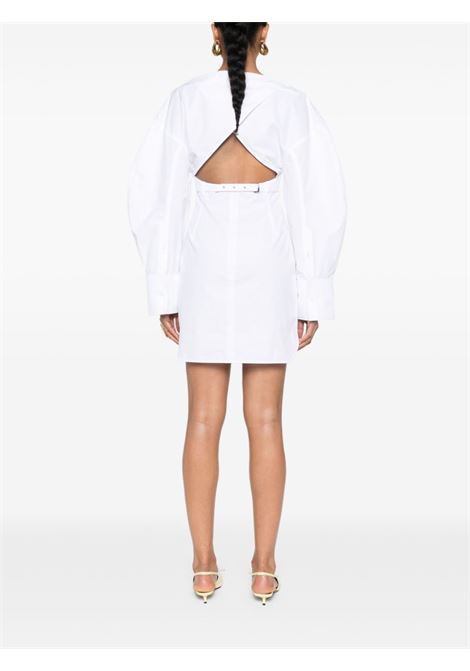 Miniabito a maniche lunghe la robe chemise casaco in bianco Jacquemus - donna JACQUEMUS | 243DR1991520100