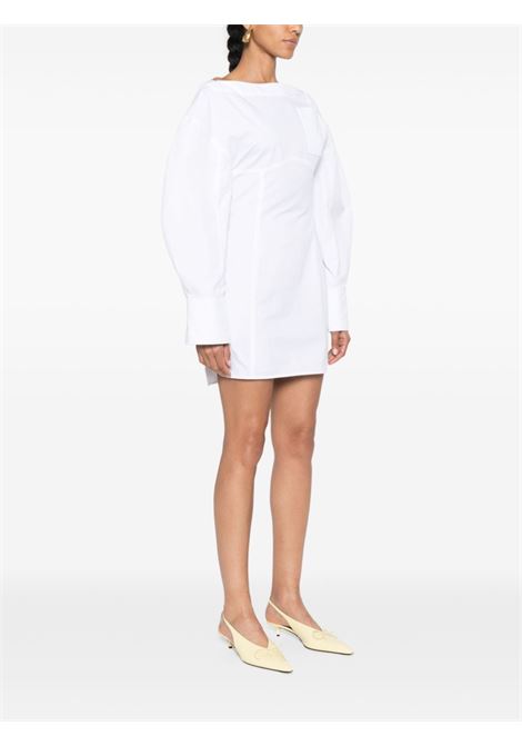 Miniabito a maniche lunghe la robe chemise casaco in bianco Jacquemus - donna JACQUEMUS | 243DR1991520100