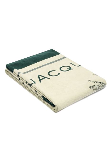 Beige logo-jacquard beach towel Jacquemus - unisex JACQUEMUS | Lifestyle | 255AC73760085CE