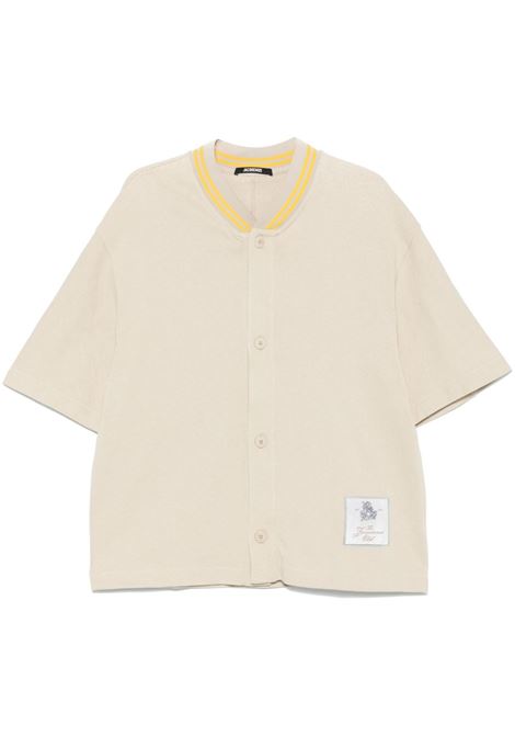 Camicia a maniche corte la chemise baseball mc in beige Jacquemus - uomo