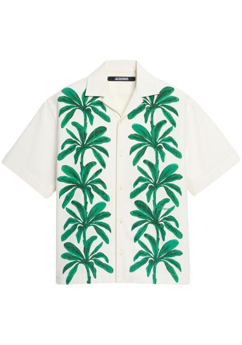 Camicia a maniche corte la chemise jean in bianco Jacquemus - uomo JACQUEMUS | Camicie | 255SH20115859BZ