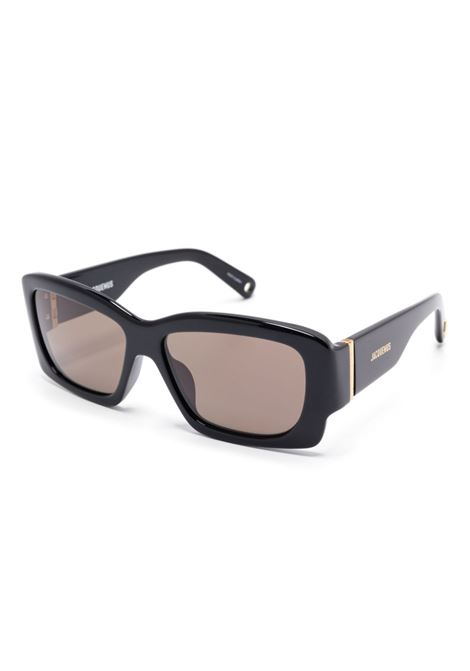 Black rectangular-frame sunglasses Jacquemus - unisex JACQUEMUS | JAC60C1SUN