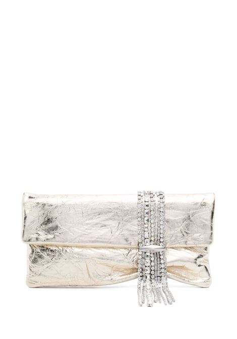 Gold Zandra clutch bag Jimmy choo - women JIMMY CHOO | Clutch bags | ZANDRABINPLTNMSLVR