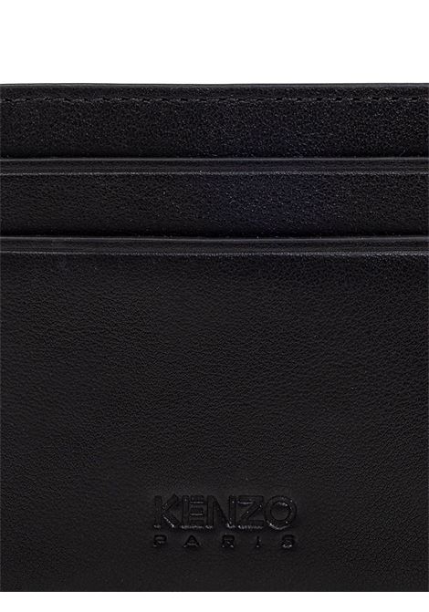 Black Varsity leather cardholder Kenzo - men KENZO | FF55PM600L4699