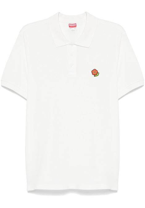 White logo-embroidered polo shirt Kenzo - uomo KENZO | FF55PO5424PU02