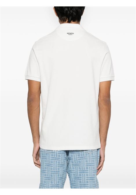 White logo-embroidered polo shirt Kenzo - uomo KENZO | FF55PO5424PU02