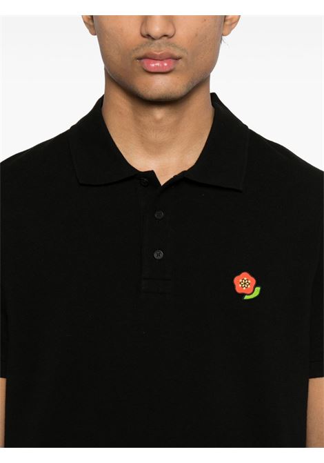 Black logo-embroidered polo shirt Kenzo - uomo KENZO | FF55PO5424PU99J